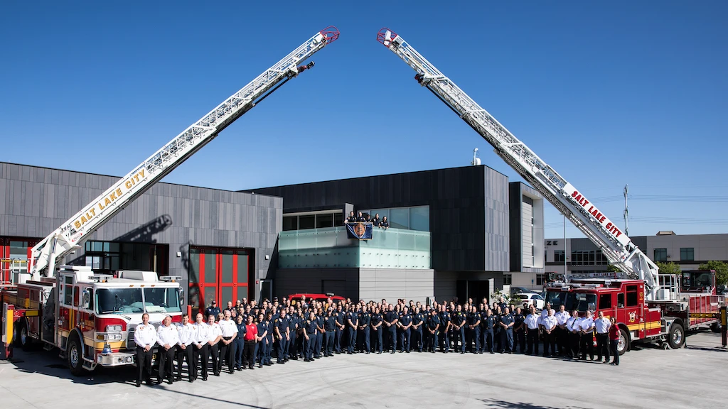 Salt Lake City Fire employees at Station 14