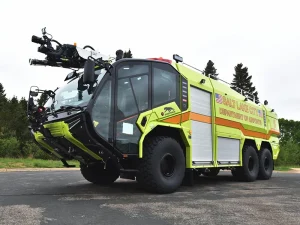 An airport firefighting vehicle